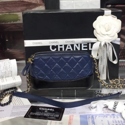 Chanel Women Gabrielle Leather Chain Shoulder Bag ,18CM - 샤넬 여성용 가브리엘 레더 체인 숄더백,CHAB0423,18CM,블루+블랙