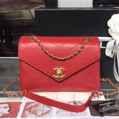 Chanel Women Leather Shoulder Bag ,22CM - 샤넬 여성용 레더 숄더백,CHAB0443,22CM,레드