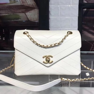 Chanel Women Leather Shoulder Bag ,22CM - 샤넬 여성용 레더 숄더백,CHAB0505,22CM,화이트