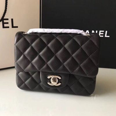 Chanel Women Chain Leather Shoulder Bag,17CM - 샤넬 여성용 체인 레더 숄더백1115 - CHAB0509,17CM,블랙(은장)