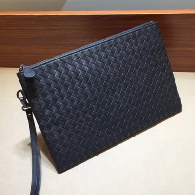 Bottega Veneta Leather Black Clutch Bag,30cm - 보테가 베네타 레더 블랙 남여공용 클러치백 85343-1,BVB0001,30cm