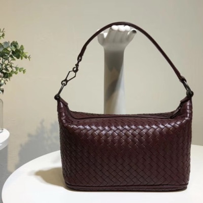 Bottega Veneta Leather Wine Tote Shoulder Bag,27cm - 보테가 베네타 레더 와인 토트 숄더백 9843-6,BVB0045,27cm