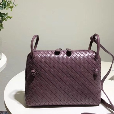 Bottega Veneta Leather Purple Women Cross Bag,24cm - 보테가 베네타 레더 퍼플 여성용 크로스백 4849-2,BVB0050,24cm