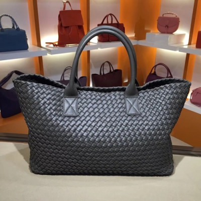 Bottega Veneta Leather Dark Gray Women Tote Bag,40cm - 보테가 베네타 레더 다크그레이 여성용 토트백 5211-7,BVB0054,40cm