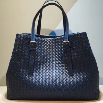 Bottega Veneta Leather Navy Women Tote Bag,39cm - 보테가 베네타 레더 네이비 여성용 토트백 1026-6,BVB0061,39cm