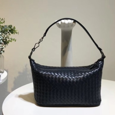 Bottega Veneta Leather Navy Tote Shoulder Bag,27cm - 보테가 베네타 레더 네이비 토트 숄더백 9843-7,BVB0069,27cm