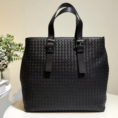 Bottega Veneta Leather Black Mens Business ,38cm - 보테가 베네타 레더 블랙 남성용 서류가방,BVB0086,38cm