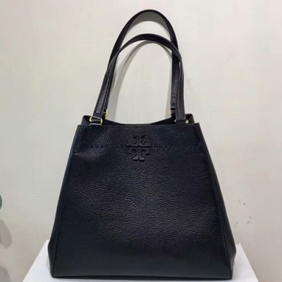 Tory Burch Leather Black Mcgraw Carryall Tote Shoulder Bag,33cm - 토리버치 레더 블랙 맥그로우 캐리올 토트 숄더백 TBB0014,33cm