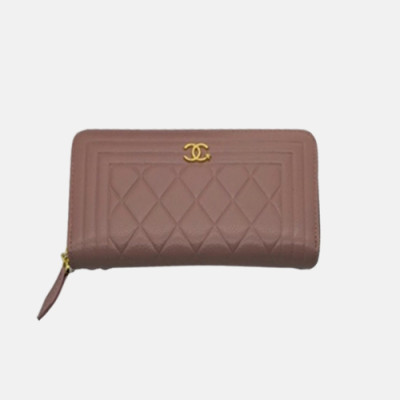 Chanel 2018 Ladies Capuskin Zippy Long Purse - 샤넬 카푸스킨 장지갑  CNL0043 19CM