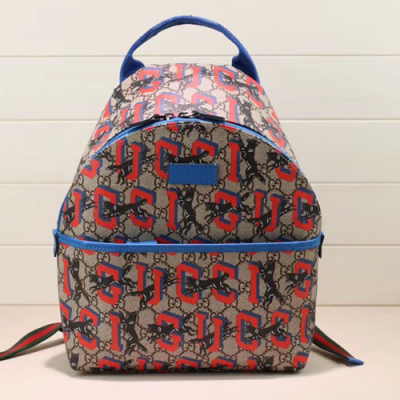 Gucci GG Canvas Back Pack,25CM - 구찌 GG 캔버스 백팩 271327 ,GUB0112,25cm,브라운+블루