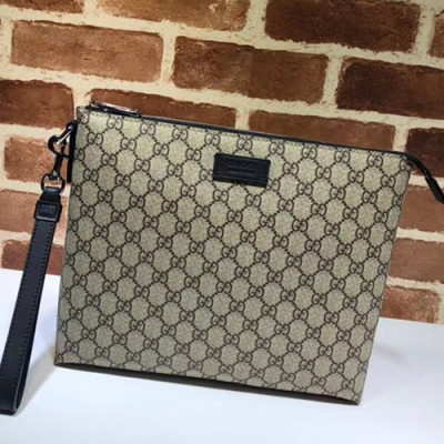 Gucci GG Supreme Clutch Bag,31CM - 구찌 GG 수프림 클러치백 GUB0121,31cm,브라운