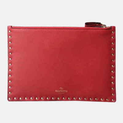 Valentino Rockstud Clutch Bag,30CM - 발렌티노 락스터드 여성용 클러치백 ,VTB0008,30CM,레드