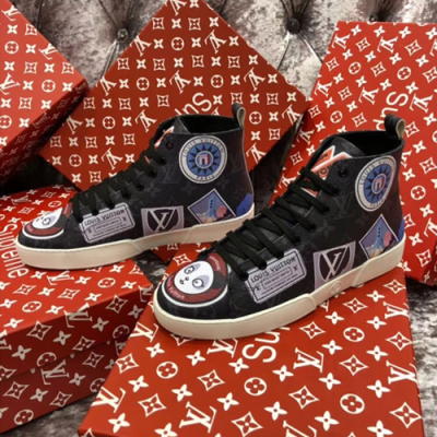 2018/19 Louis vuitton x Supreme Collabo High Top Sneakers - 루이비통 x 슈프림 콜라보 하이탑 스니커즈 블랙 LOU0574 , Size (240 - 280)