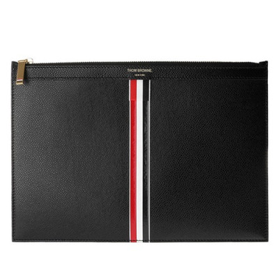 Thom Browne Leather Clutch Bag ,30/33cm - 톰브라운 레더 남여공용 클러치백 THOB0002,30/33cm,블랙