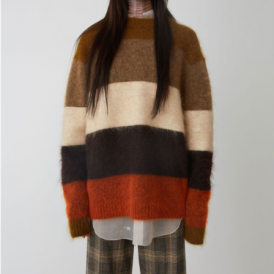 Acne 2018 Angora stripe sweater - 아크네 앙고라 스트라이프 스웨터 Acn001x , 2컬러(블루/브라운) Size (S - L)