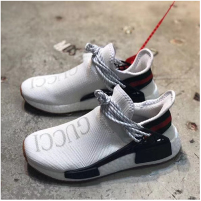 Gucci x Adidas 2018 Pharrell HU NMD White - 구찌 x 아디다스 콜라보 NMD 런닝화 Guc0371 ,Size (225- 285) 화이트