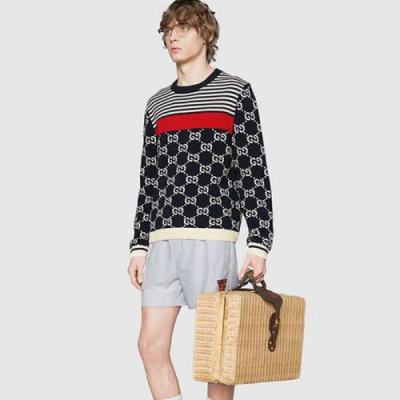 [인기상품] Gucci Dangaramix pattern Round Knit - 구찌 단가라믹스패턴 라운드 니트 Guc0377x.3컬러(블랙/화이트/레드)Size(S - 2XL)