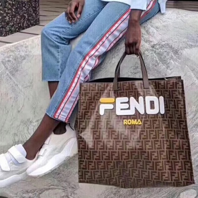 Fendi Women Tote Shopper Bag ,38CM - 펜디 여성용 토트 쇼퍼백  FENB0042,38CM,브라운