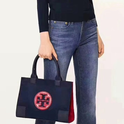 Tory Burch Nylon Tote Shopper Bag,34/43cm - 토리버치 나일론 토트 쇼퍼백 TBB0135,34/43cm,네이비