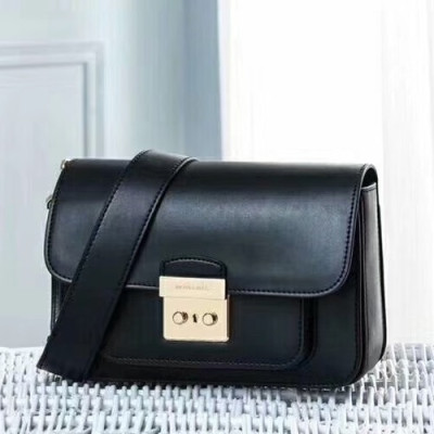 Michael Kors Sloan Editor Leather Shoulder Bag, 23CM - 마이클 코어스 슬론 에디터 레더 숄더백 ,MKB0060, 23CM,블랙