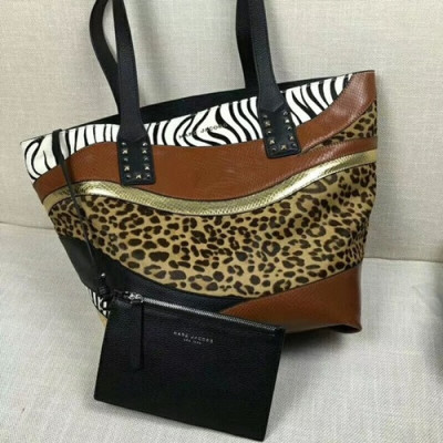 Mark Jacobs Leather Women Tote Shopper Bag,39cm - 마크제이콥스 레더 여성용 토트 쇼퍼백,MJB0023 ,39cm,브라운