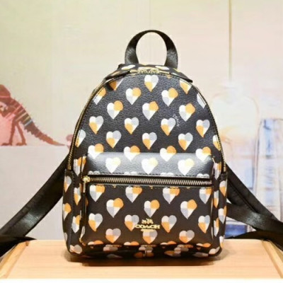 Coach Leather Back Pack,18cm - 코치 레더 여성용 백팩, 25915,COAB0029,18cm,블랙