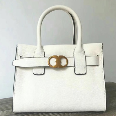 Tory Burch Leather White Tote Shoulder Bag,24cm - 토리버치 레더 화이트 토트 숄더백 TBB0159,24cm