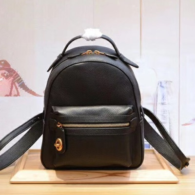 Coach Leather Back Pack,23cm - 코치 레더 여성용 백팩, COAB0064,23cm,블랙