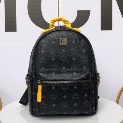 MCM Stark Leather Back Pack,17/21/26/34cm - 엠씨엠 스타크 레더 남여공용 백팩 MCMB0024, 17/21/26/34cm,블랙