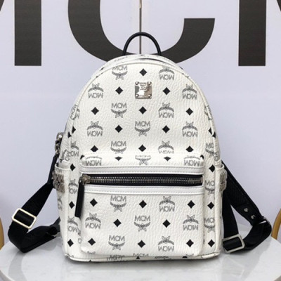 MCM Stark Leather Back Pack,17/21/26/34cm - 엠씨엠 스타크 레더 남여공용 백팩 MCMB0028, 17/21/26/34cm,화이트