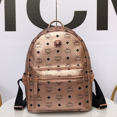 MCM Stark Leather Back Pack,17/21/26/34cm - 엠씨엠 스타크 레더 남여공용 백팩 MCMB0030, 17/21/26/34cm,로즈골드