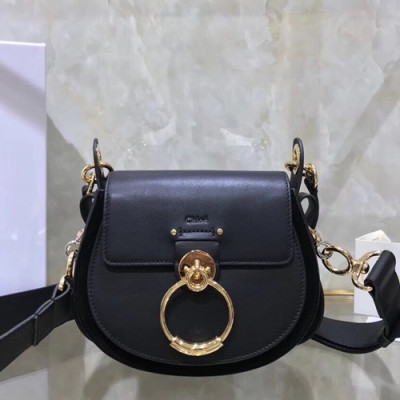 Chole 2019 Tess Leather Shoulder Bag, 20cm -  끌로에 2019 테스 레더 숄더백,CLB0001,20cm,블랙(다크네이비)