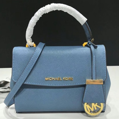 Michael Kors Leather Tote Shoulder Bag, 18/25CM - 마이클 코어스 레더 토트 숄더백 ,MKB0162, 18/25CM,블루