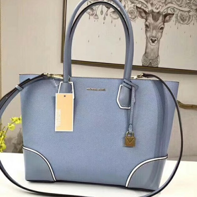 Michael Kors Leather Tote Shoulder Bag,32cm - 마이클 코어스 레더 토트 숄더백 MKB0188,32cm,스카이블루