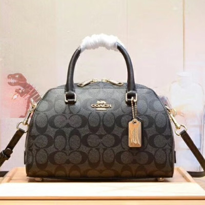 Coach Leather Tote Shoulder Bag,25cm - 코치 레더 토트 숄더백 36521,COAB0138,25cm,블랙