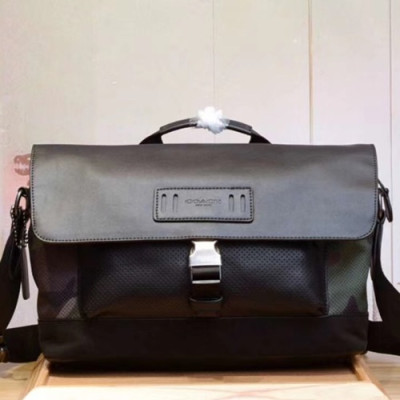 Coach Leather Tote Shoulder Bag,33cm - 코치 레더 남성용 토트 숄더백 29024,COAB0144,33cm,블랙