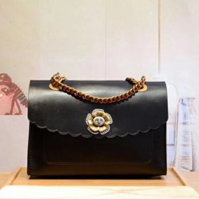 Coach Parker Leather Chain Shoulder Bag,26cm - 코치 파커 레더 체인 숄더백 COAB0150,26cm,블랙