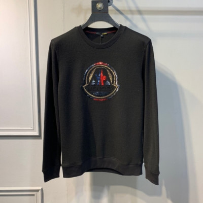 Moncler 2018 Mens Cotton Round Tee - 몽클레어 남성 코튼 맨투맨 Moc0323x.Size(M - 3XL)블랙