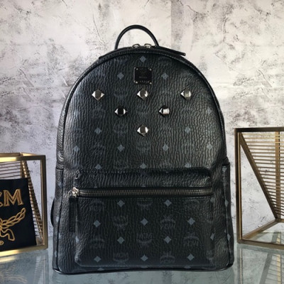 MCM Visetos Back Pack,34cm - 엠씨엠 비세토스 남여공용 백팩 MCMB0073, 34cm,블랙