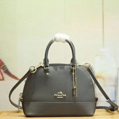 Coach Leather Mini Tote Shoulder Bag,16cm - 코치 레더 미니 토트 숄더백 22891,COAB0196,16cm,그레이