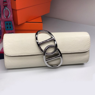 Hermes Egee Crocodile Leather Clutch Bag  - 에르메스 에게 크로커다일 레더 여성용 클러치백 HERB0064,화이트