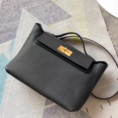 Hermes Kelly 2424 Togo Leather Tote Shoulder Bag ,29cm - 에르메스 켈리2424 토고 레더 여성용 토트 숄더백 HERB0071,29cm,블랙