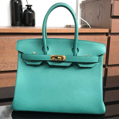 Hermes Birkin Togo Leather Tote Shoulder Bag ,30cm - 에르메스 버킨 토고 레더 여성용 토트 숄더백 HERB0114,30cm,민트