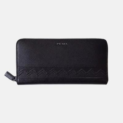 Prada 2018 Mens Saffiano Leather Zippy Long Purse ML317 - 프라다 남성 신상 사피아노 레더 지피 장지갑 Pra0323x.Size20CM 블랙