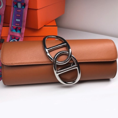 Hermes Egee Swift Leather Clutch Bag  - 에르메스 에게 스위프트 레더 여성용 클러치백 HERB0156,브라운