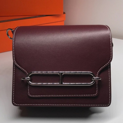 Hermes Roulis Swift Leather Shoulder Bag ,19cm - 에르메스 룰리스 스위프트 레더 여성용 숄더백 HERB0172,19cm,와인