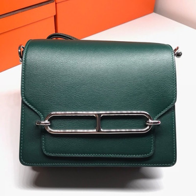 Hermes Roulis Swift Leather Shoulder Bag ,19cm - 에르메스 룰리스 스위프트 레더 여성용 숄더백 HERB0177,19cm,그린