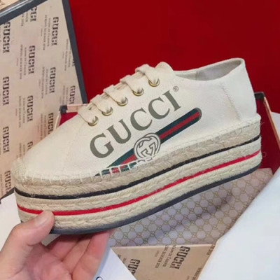 Gucci 2018 GG Logo Canvas Sneackers - 구찌 2018 GG로고 통굽 스니커즈 Guc0418x.Size(225- 250)