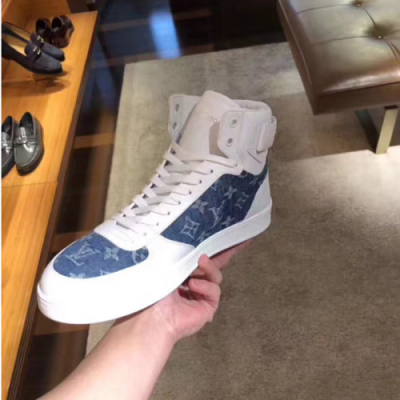 Louis Vuitton Revoly Trainer Denim High Top Sneakers - 루이비통 리볼리 트레이너 데님 하이탑 스니커즈 Lou0583x.Size(240 - 285)블루