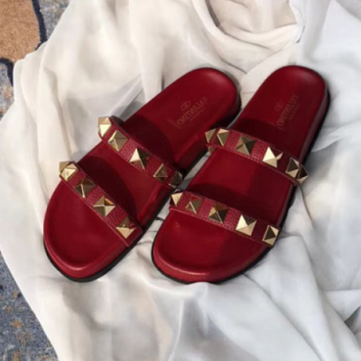 Valentino 2018 Rockstud Untitled Slipper - 발렌티노 락스터드 슬라이드 레드 Val0118x.Size (225 - 245)